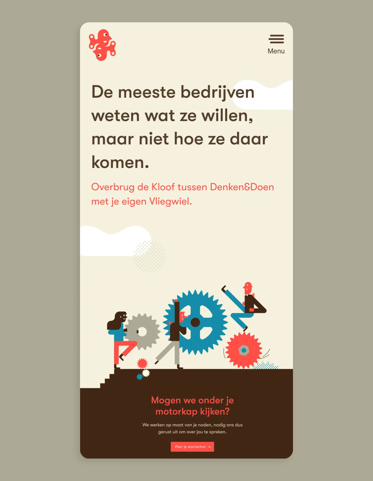 Website screenshot van Vliegwiel